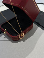 ¡®Twinkle jewelry¡¯LOVE NECKLACE DOUBLE RING PINK GOLD