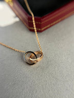 ¡®Twinkle jewelry¡¯LOVE NECKLACE DOUBLE RING PINK GOLD