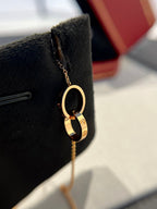 ¡®Twinkle jewelry¡¯LOVE NECKLACE DOUBLE RING PINK GOLD