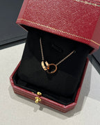 ¡®Twinkle jewelry¡¯LOVE NECKLACE DOUBLE RING PINK GOLD
