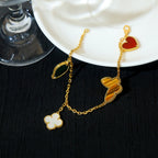 ¡®Twinkle jewelry¡¯LUCKY SPRING 5 MOTIF GOLD BRACELET
