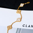 [Twinkle jewelry]New CLOVER WHITE PEARL MOP 5 MOTIF BRACELET COLLECTION