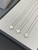 ¡®Twinkle jewelry¡¯CLOVER MEDIUM SILVER WHITE MOP NECKLACE
