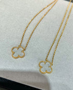 ¡®Twinkle jewelry¡¯CLOVER ROCK CRYSTAL ROSE GOLD NECKLACE