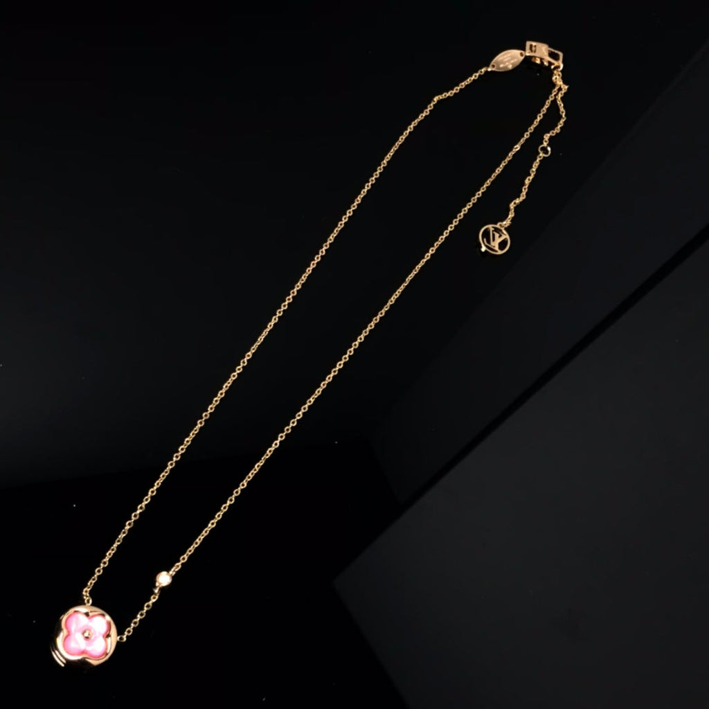 ¡®Twinkle jewelry¡¯COLOR BLOSSOM PINK MOP SUN GOLD NECKLACE