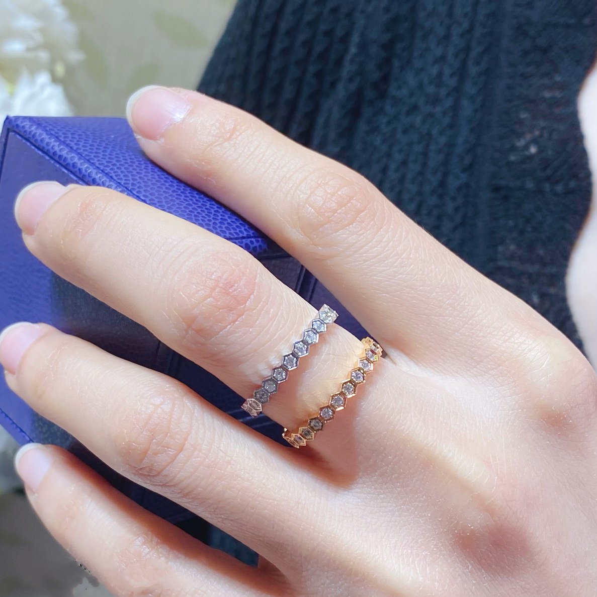 ¡®Twinkle jewelry¡¯BEE LOVE DIAMOND PAVED SMALL RING