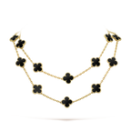 ¡®Twinkle jewelry¡¯CLOVER 20 MOTIFS ONYX NECKLACE