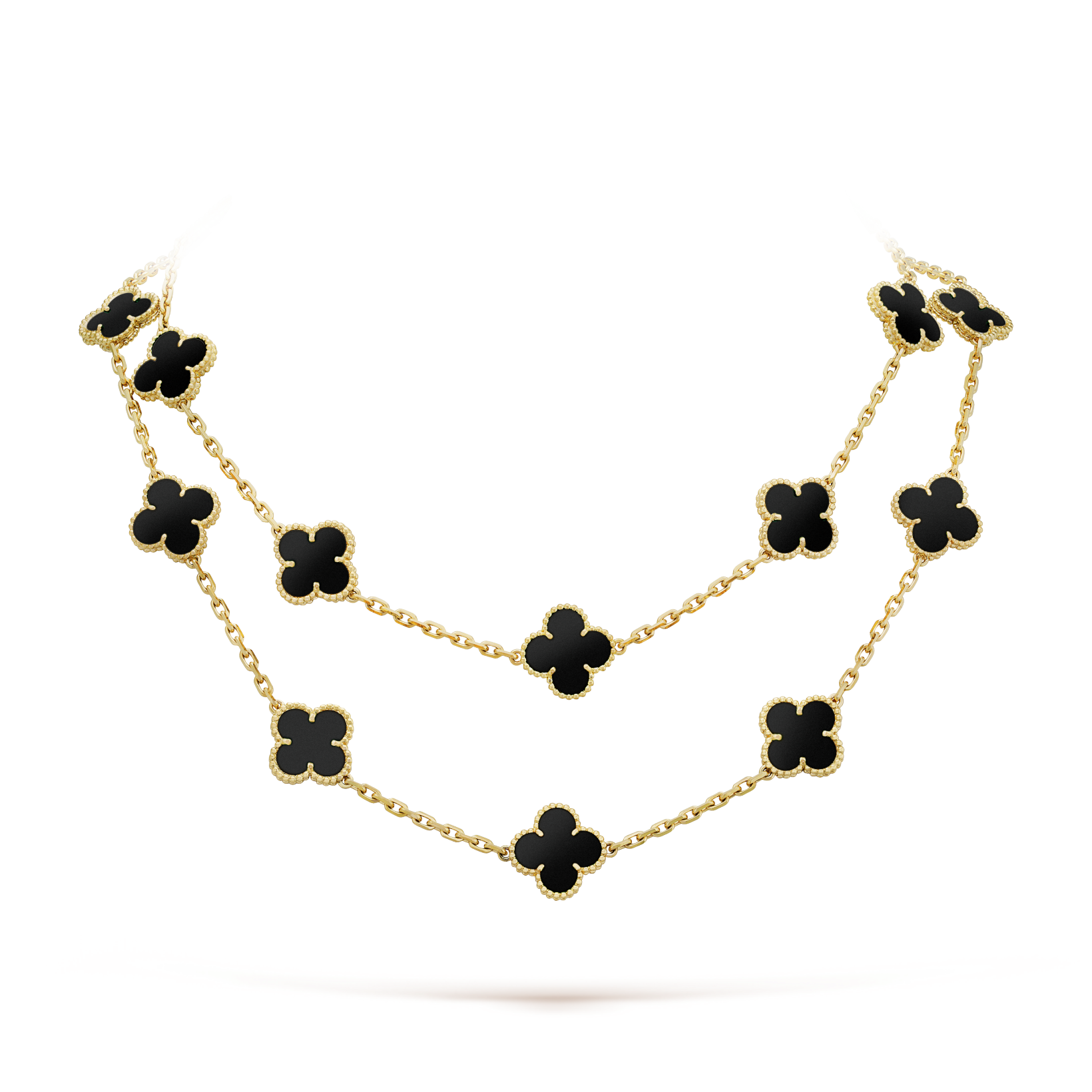 ¡®Twinkle jewelry¡¯CLOVER 20 MOTIFS ONYX NECKLACE
