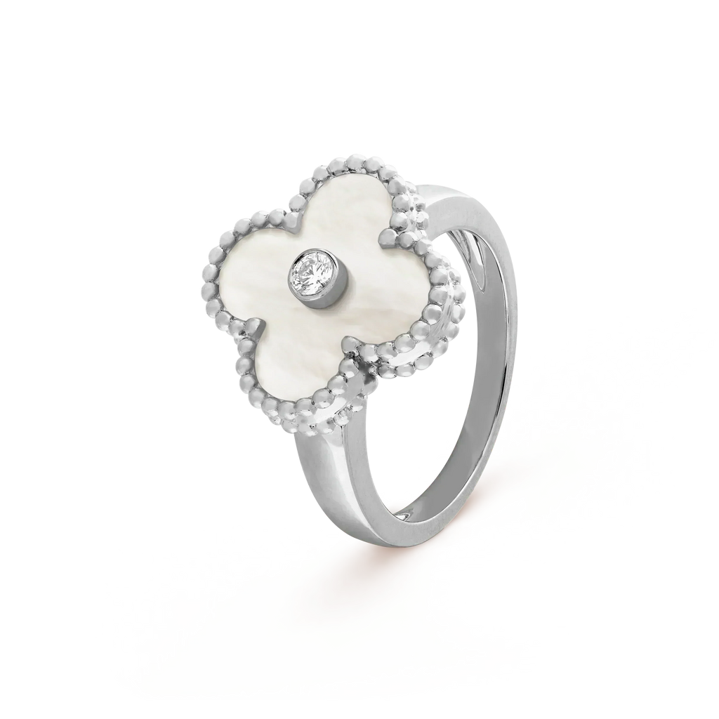 ¡®Twinkle jewelry¡¯CLOVER SILVER MOP DIAMOND RING