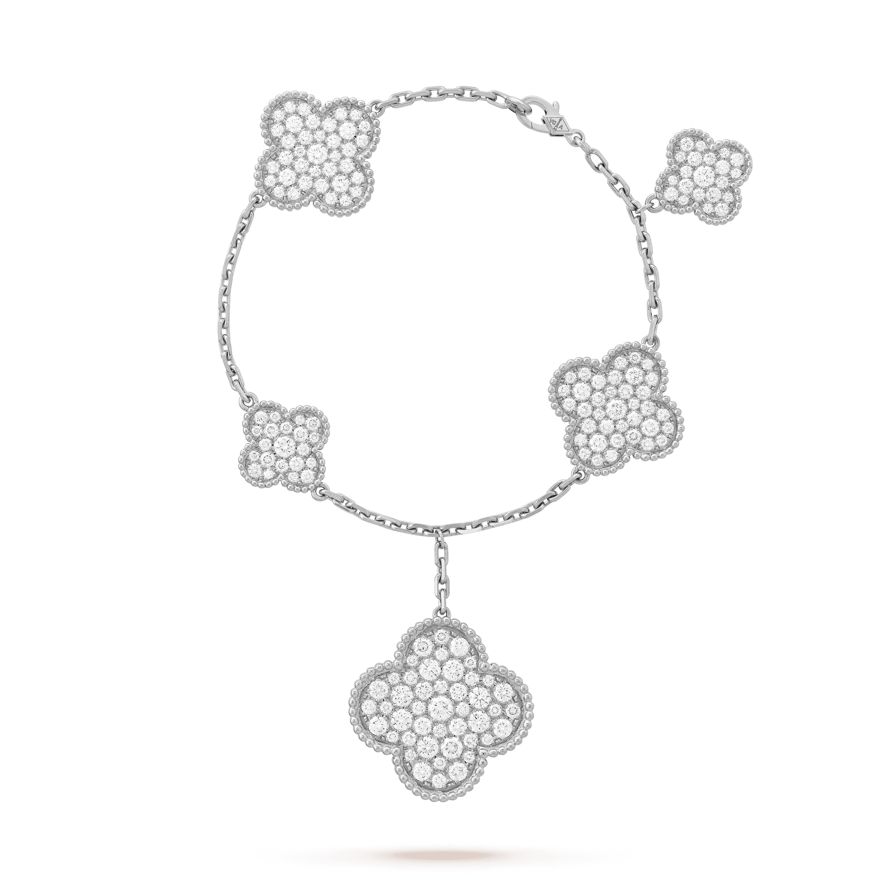 ¡®Twinkle jewelry¡¯CLOVER 6 MOTIFS SILVER DIAMOND BRACELET
