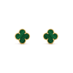 ¡®Twinkle jewelry¡¯CLOVER MEDIUM 1 MOTIFS MALACHITE  EARRINGS