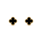 ¡®Twinkle jewelry¡¯CLOVER MINI 9.5MM BLACK MOP EARRINGS