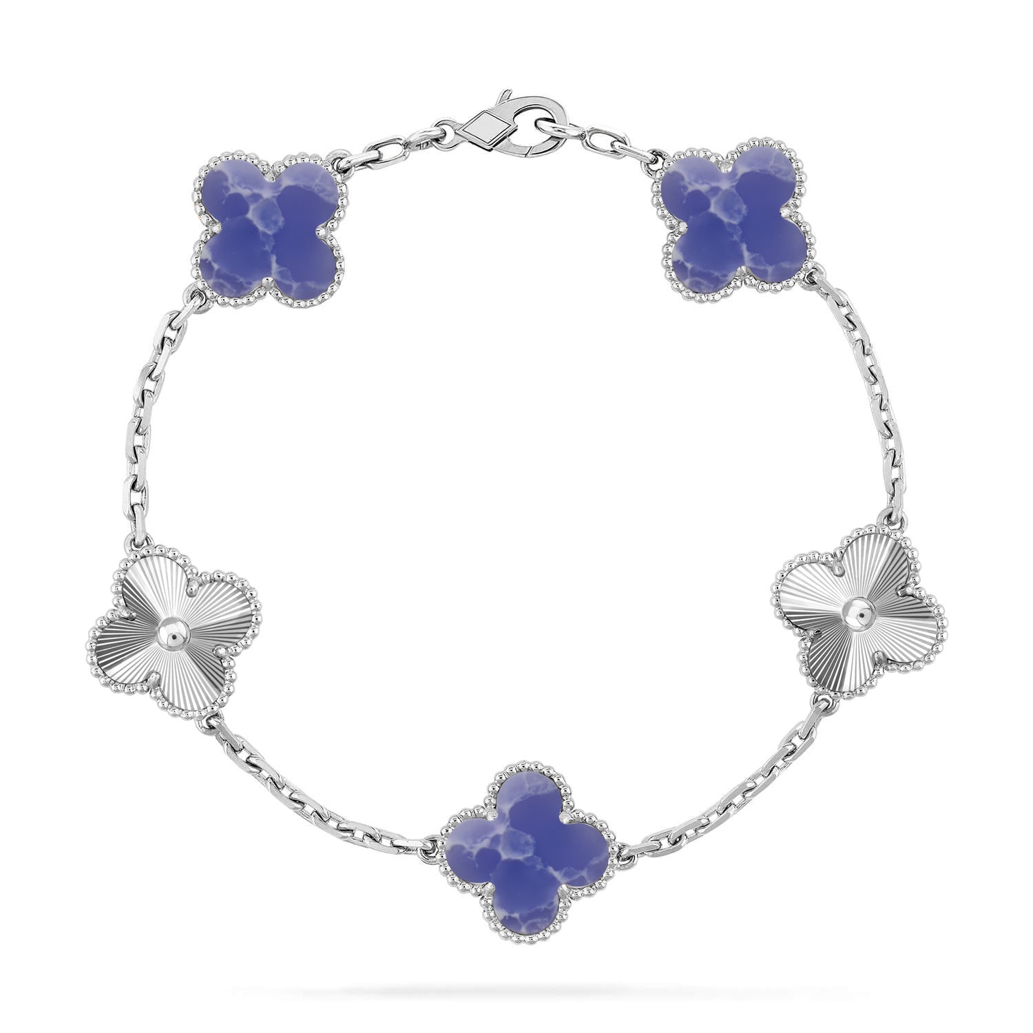 [Twinkle jewelry]New CLOVER 5 MOTIF BLUE VEINS BRACELET COLLECTION