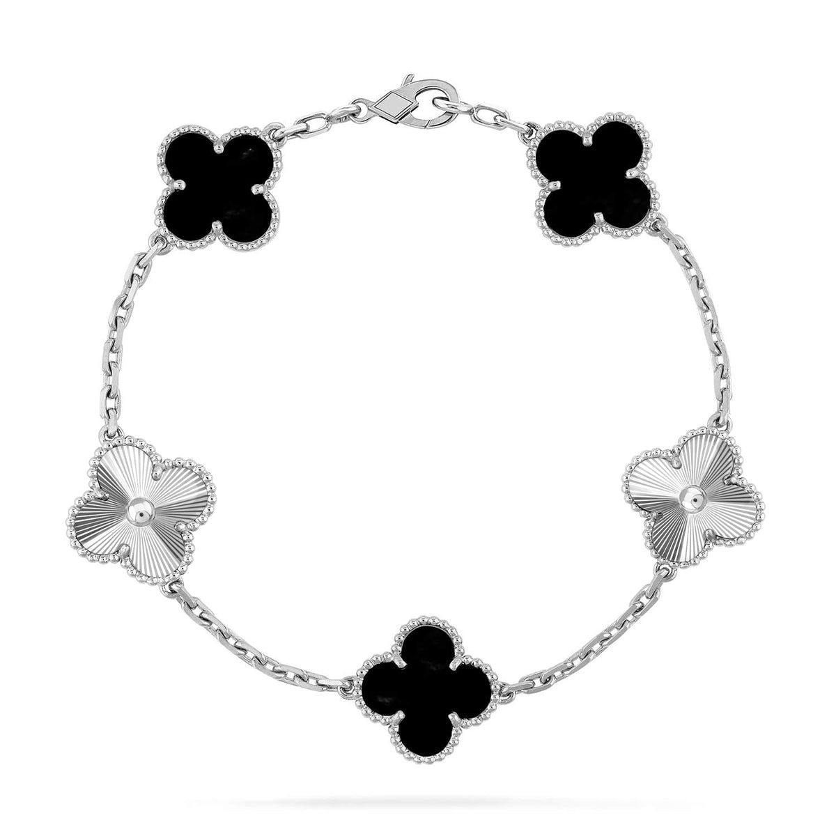 [Twinkle jewelry]New CLOVER 5 MOTIF ONYXS BRACELET COLLECTION