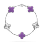 [Twinkle jewelry]New CLOVER 5 MOTIF LIGHT PURPLE BRACELET COLLECTION