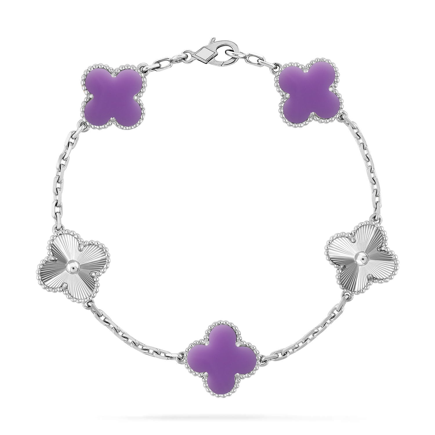 [Twinkle jewelry]New CLOVER 5 MOTIF LIGHT PURPLE BRACELET COLLECTION