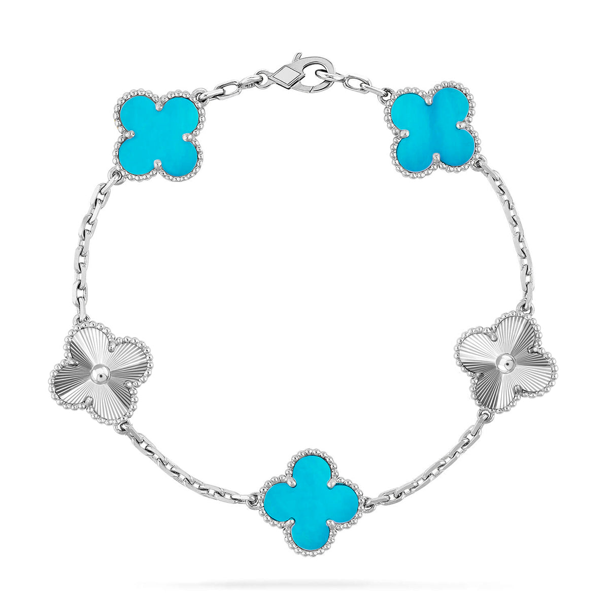 [Twinkle jewelry]New  CLOVER 5 MOTIF TURQUOISE BRACELET COLLECTION