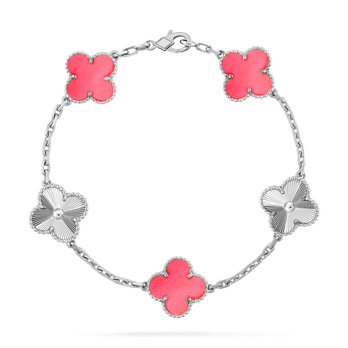 [Twinkle jewelry]New  CLOVER 5 MOTIFS  PINK MOP BRACELET COLLECTION