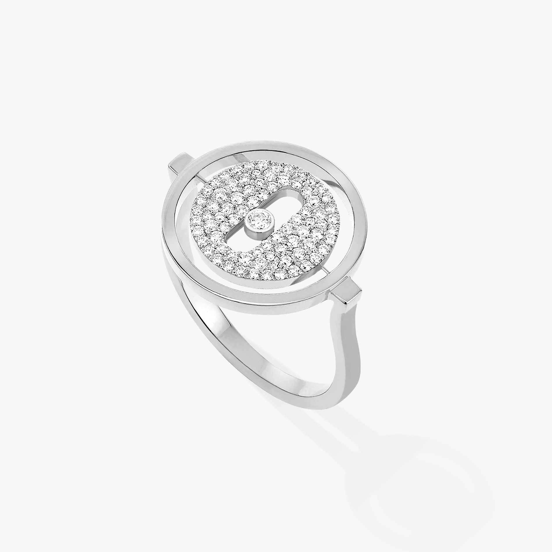 [Twinkle jewelrys]LUCKY MOVE PAVED SILVER DIAMOND RING