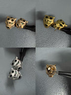 [Twinkle jewelry] CHRRTAH-PRINT STUD EARRINGS, THREE COLORS