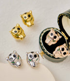 [Twinkle jewelry] CHRRTAH-PRINT STUD EARRINGS, THREE COLORS