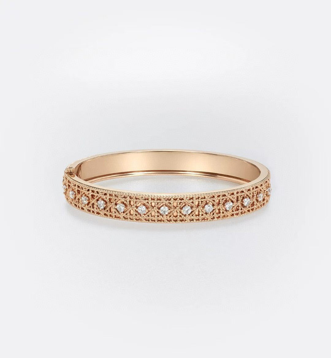 [Twinkle jewelry] 2026 WOVEN-PATTERN BRACELET SET WITH FULL DIAMOND INLAY THREE-COLORS