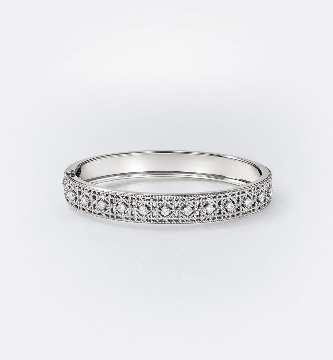 [Twinkle jewelry] 2026 WOVEN-PATTERN BRACELET SET WITH FULL DIAMOND INLAY THREE-COLORS