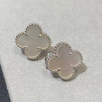 [Twinkle jewelry] CLOVER LARGE (20mm) 1 MOTIFS WHITE MOP STUD EARRINGS