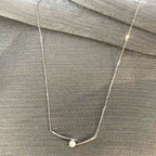 Minimalist Imitation Pearl Chopstick Clavicle Necklace for Women, Trendy Niche Design