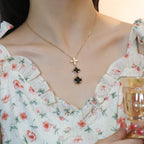 ¡®Twinkle jewelry¡¯STAR AND SUN ONYX PINK GOLD NECKLACE