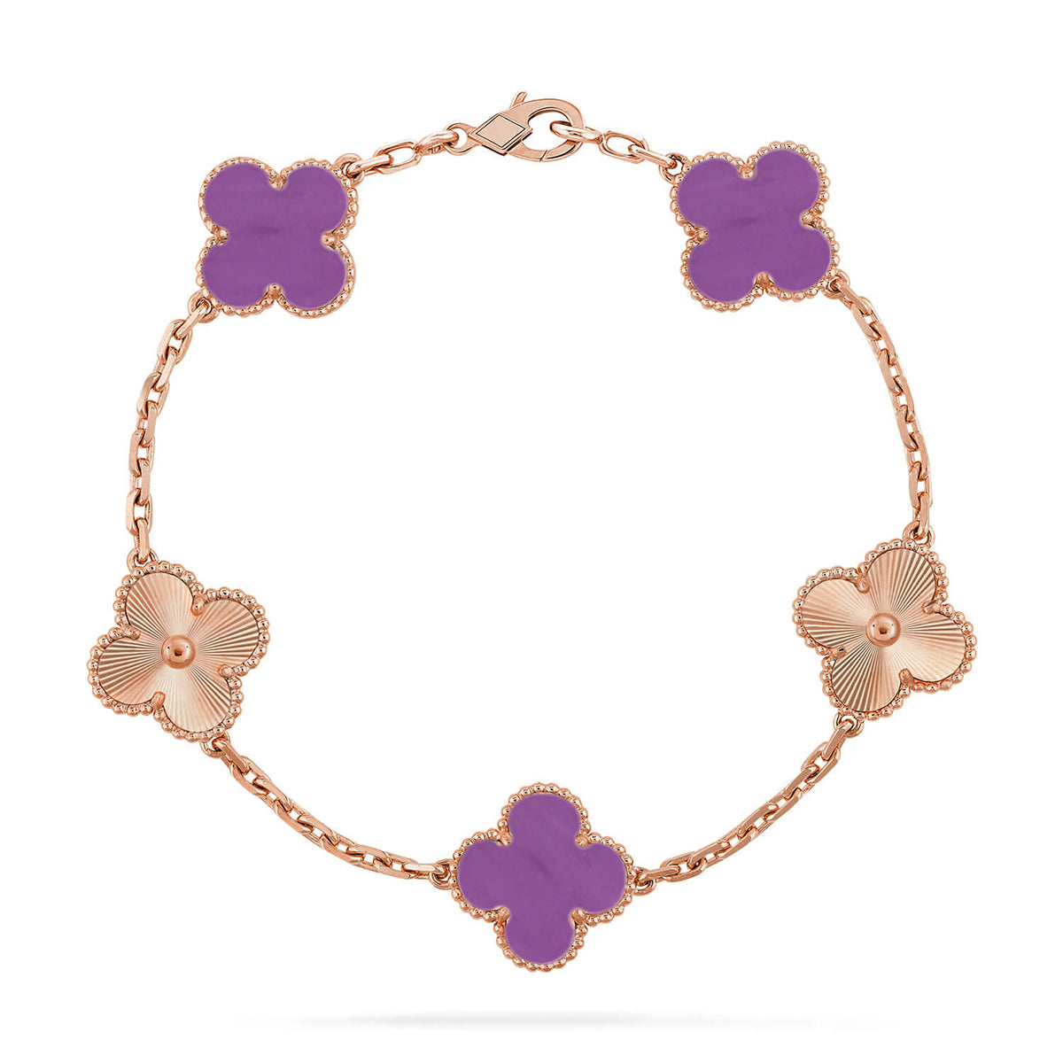 [Twinkle jewelry]New  CLOVER 5 MOTIF VIOLET BRACELET COLLECTION