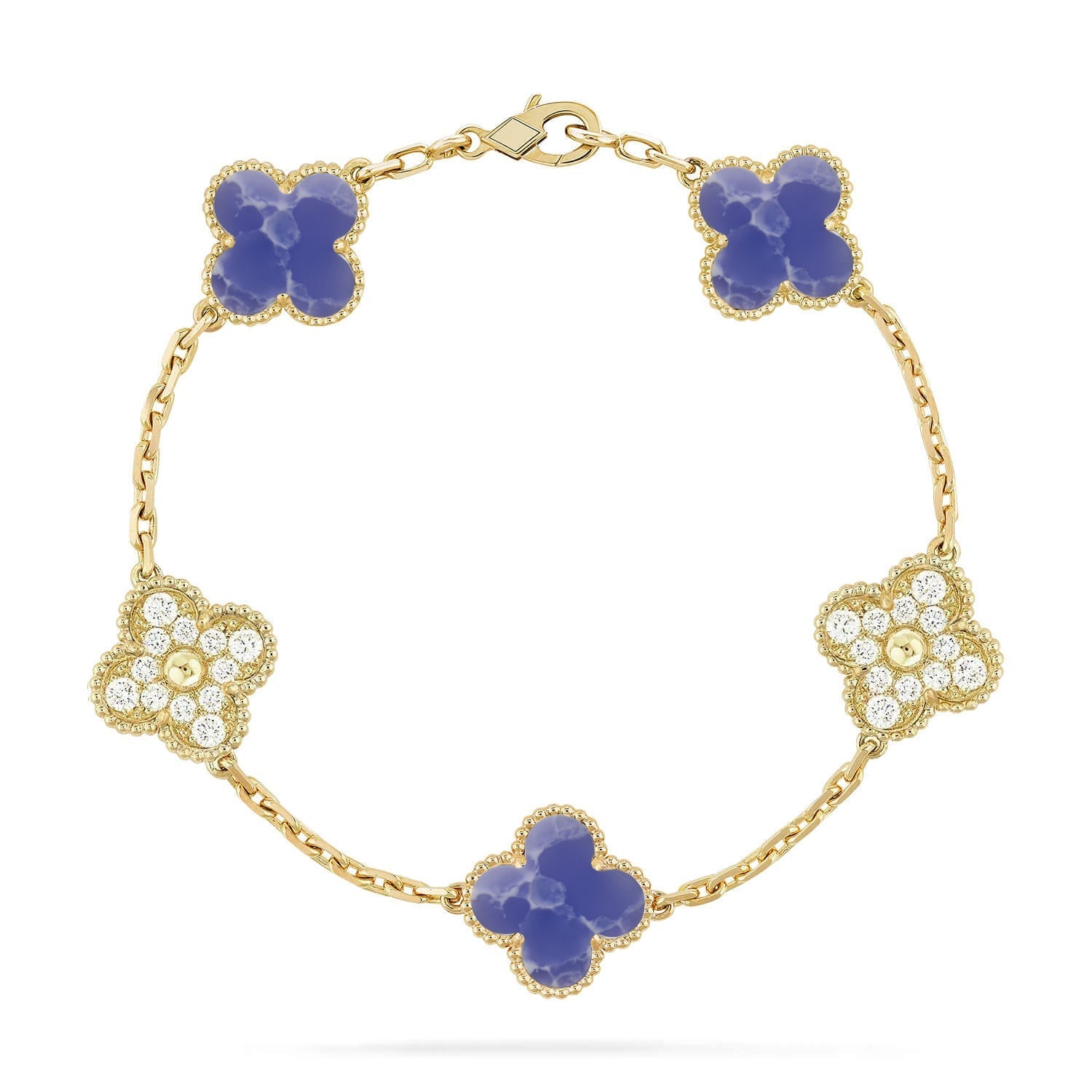 [Twinkle jewelry]New CLOVER 5 MOTIF BLUE VEINS BRACELET COLLECTION