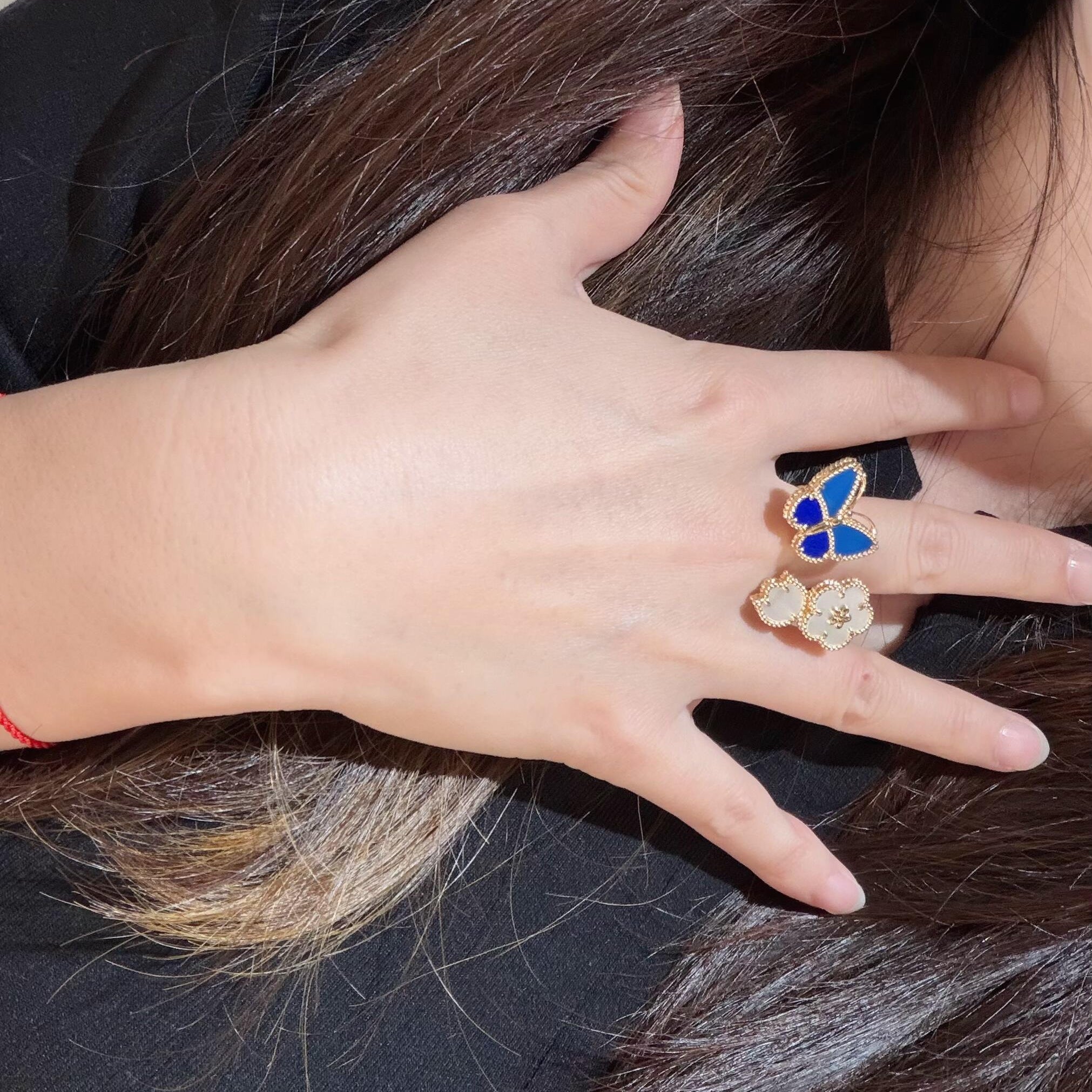 [Twinkle jewelry] 2026 NEW MODEL SPRING LUCKY 3 MOTIF GOLD RING