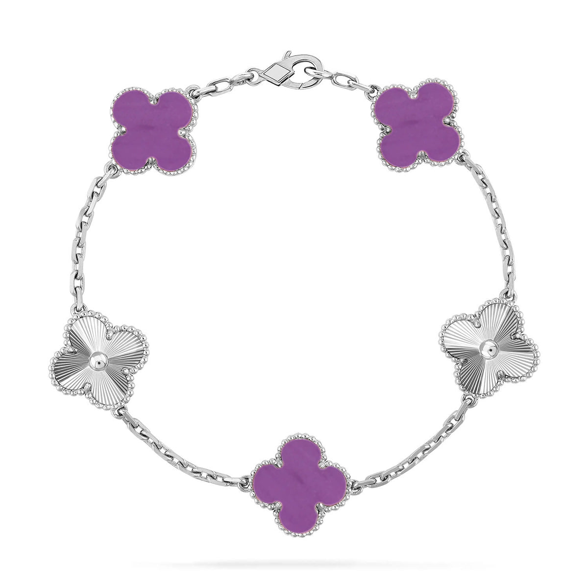 [Twinkle jewelry]New  CLOVER 5 MOTIF VIOLET BRACELET COLLECTION