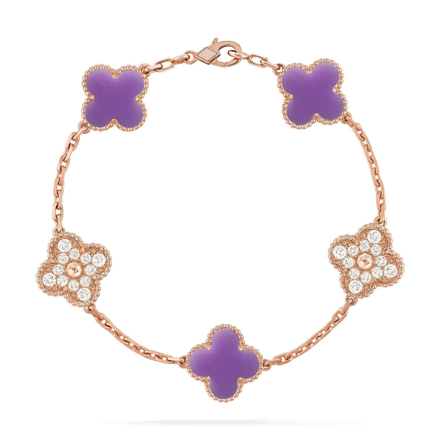 [Twinkle jewelry]New CLOVER 5 MOTIF LIGHT PURPLE BRACELET COLLECTION