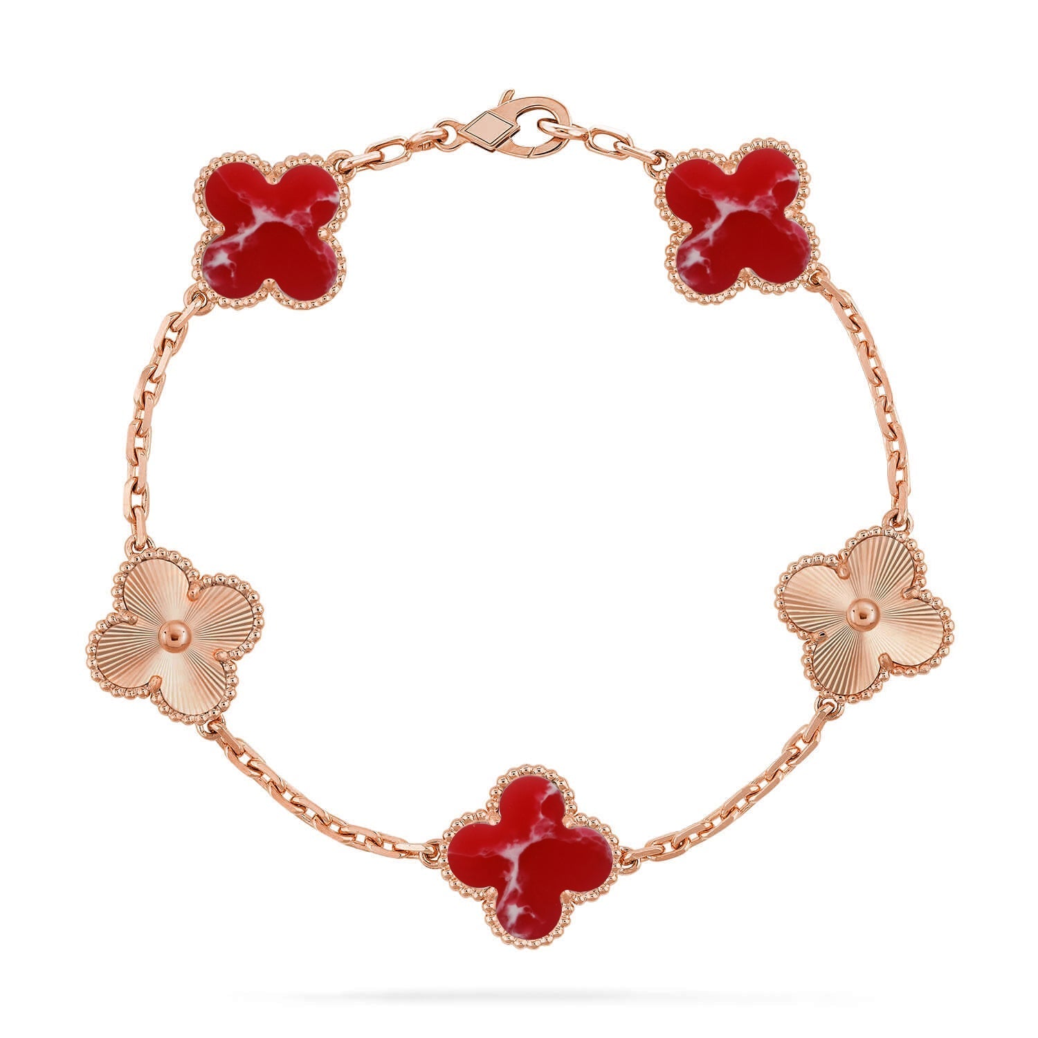 [Twinkle jewelry]New CLOVER 5 MOTIF RED PATTERN BRACELET COLLECTION