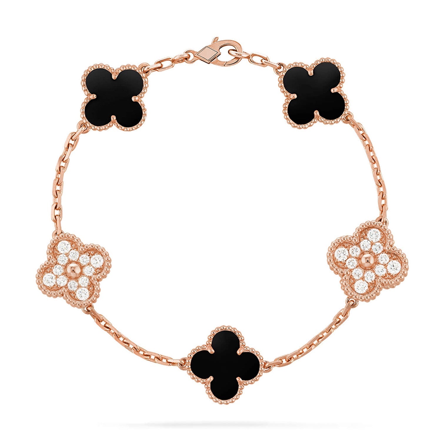 [Twinkle jewelry]New CLOVER 5 MOTIF ONYXS BRACELET COLLECTION