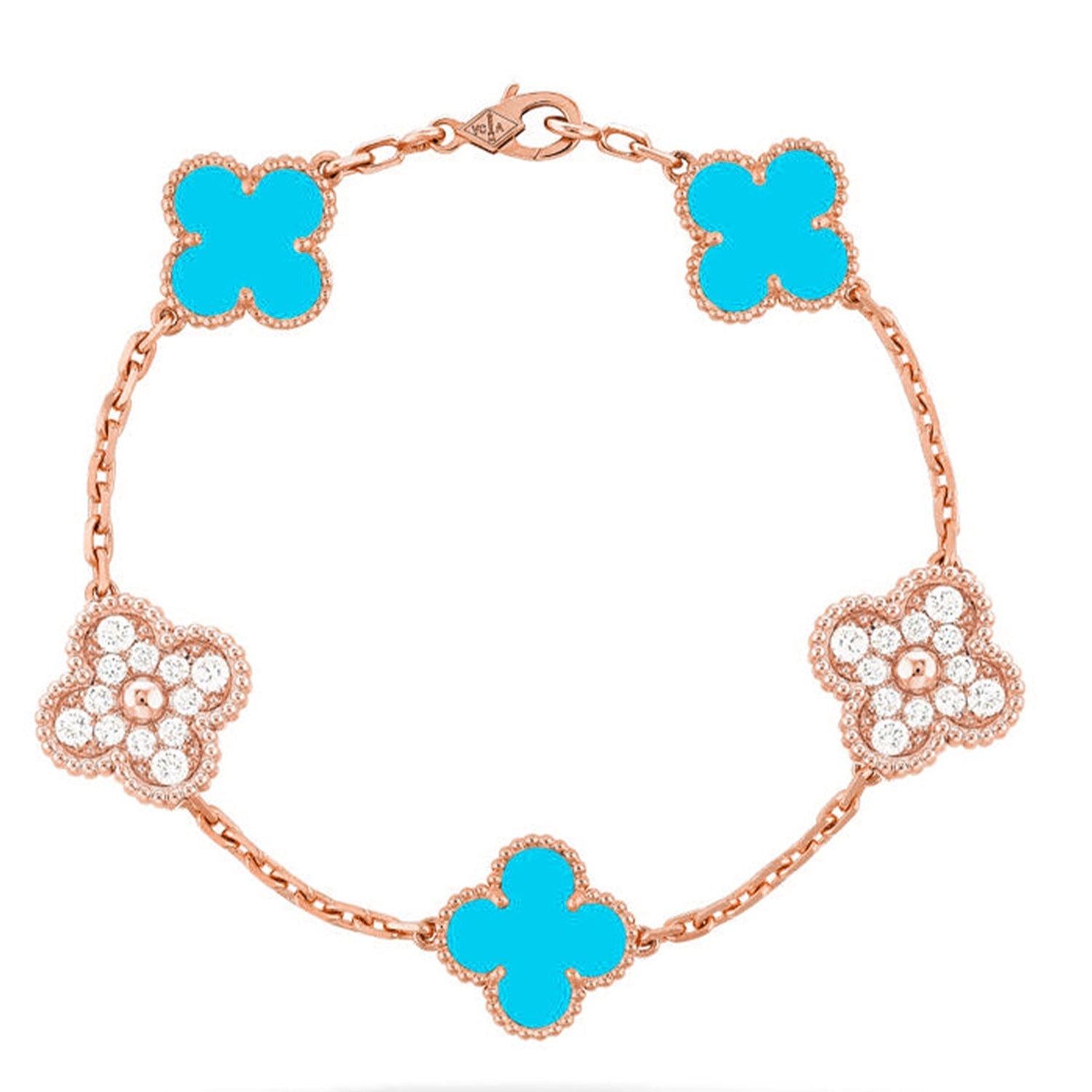 [Twinkle jewelry]New  CLOVER 5 MOTIF TURQUOISE BRACELET COLLECTION
