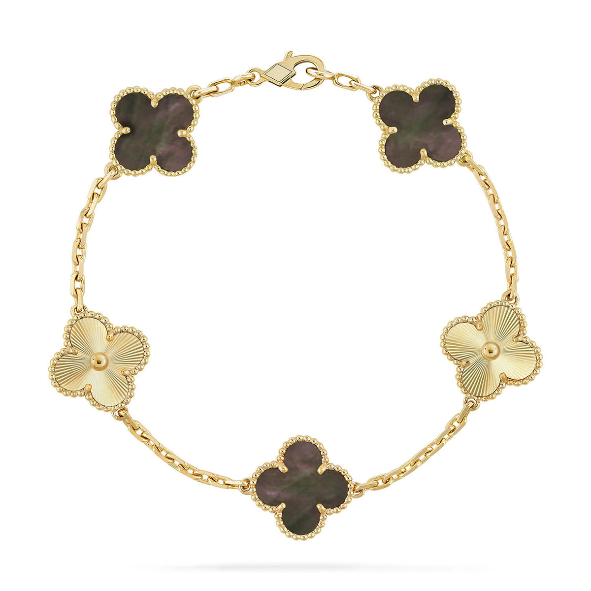 [Twinkle jewelry]New CLOVER 5 MOTIF GRAY MOP BRACELET COLLECTION