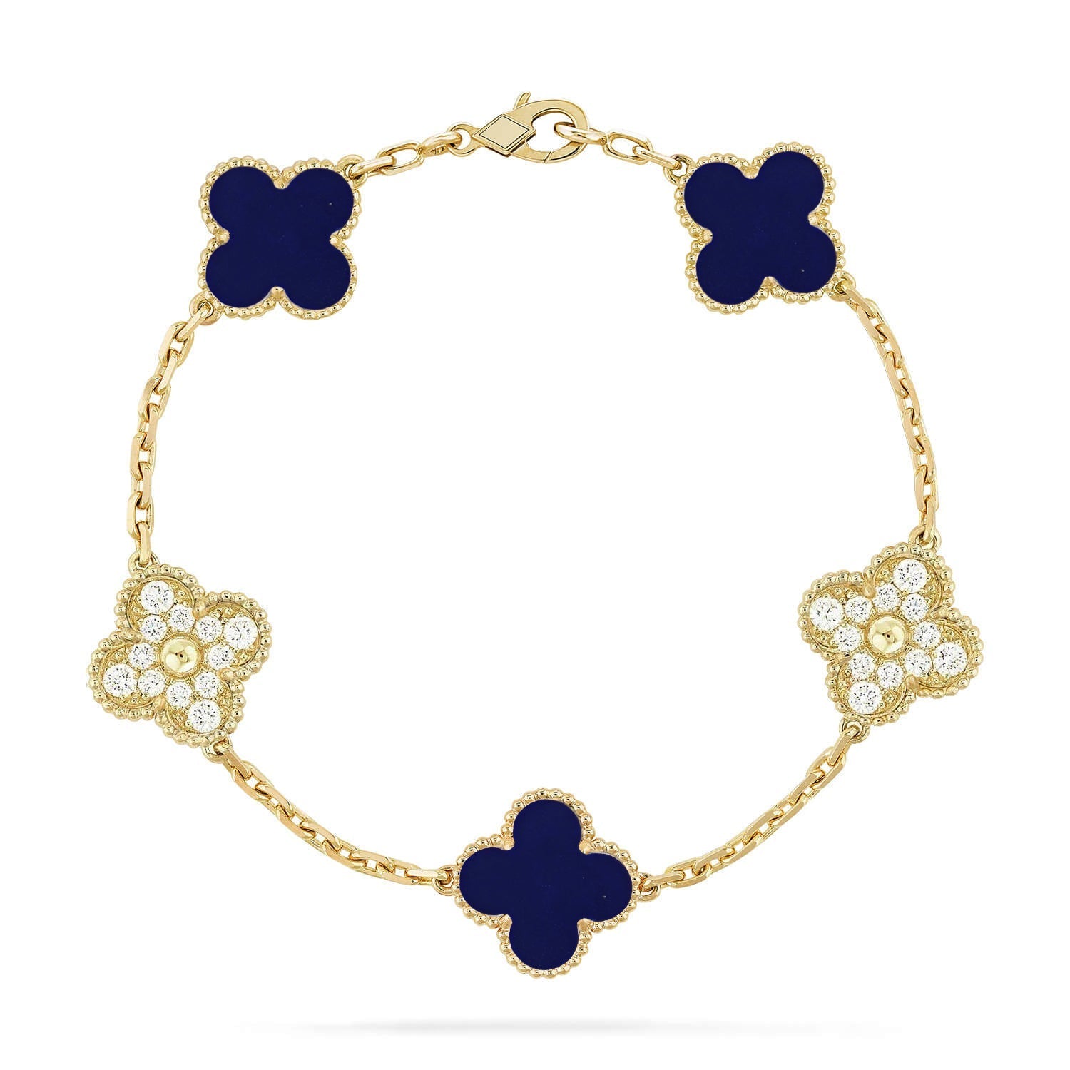 [Twinkle jewelry]New CLOVER 5 MOTIF LAPIS LAZULI BRACELET COLLECTION