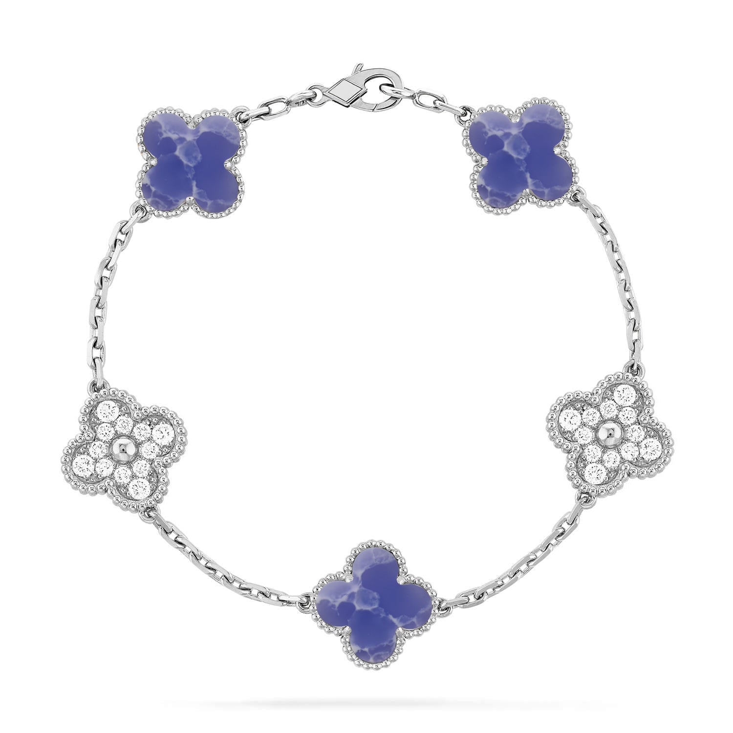 [Twinkle jewelry]New CLOVER 5 MOTIF BLUE VEINS BRACELET COLLECTION