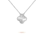 ¡®Twinkle jewelry¡¯CLOVER  15MM DIAMOND LASER NECKLACE SILVER