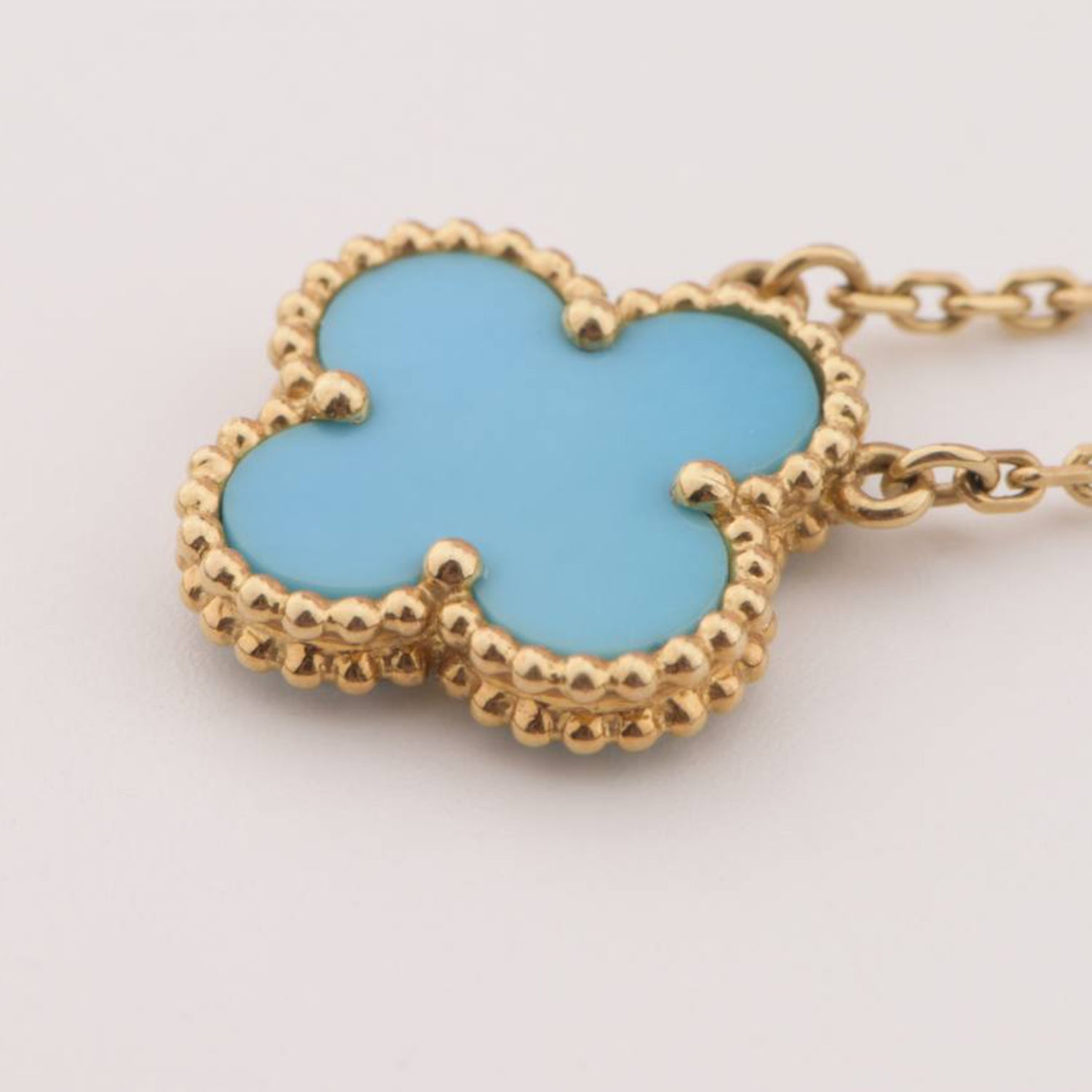 ¡®Twinkle jewelry¡¯CLOVER 15MM VINTAGE TURQUOISE NECKLACE