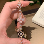 ¡®Twinkle jewelry¡¯CLOVER 5 MOTIF PINK BLUE RED WHITE BRACELET