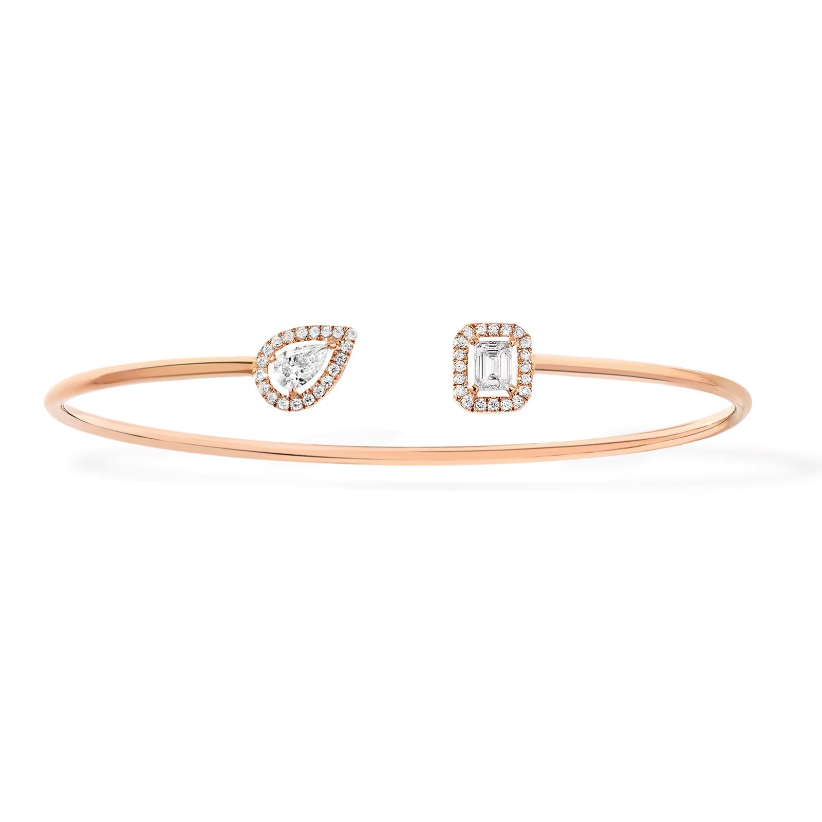 [Twinkle jewelrys]JONC FLEX MY TWIN TOI & MOI SILVER DIAMOND BRACELET