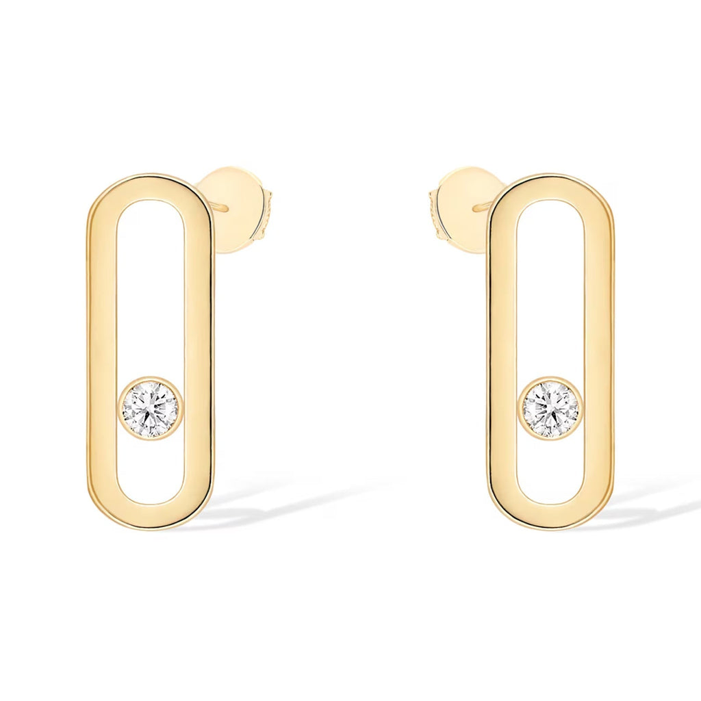 [Twinkle jewelrys]MOVE UNO SMALL 1 DIAMOND EARRINGS