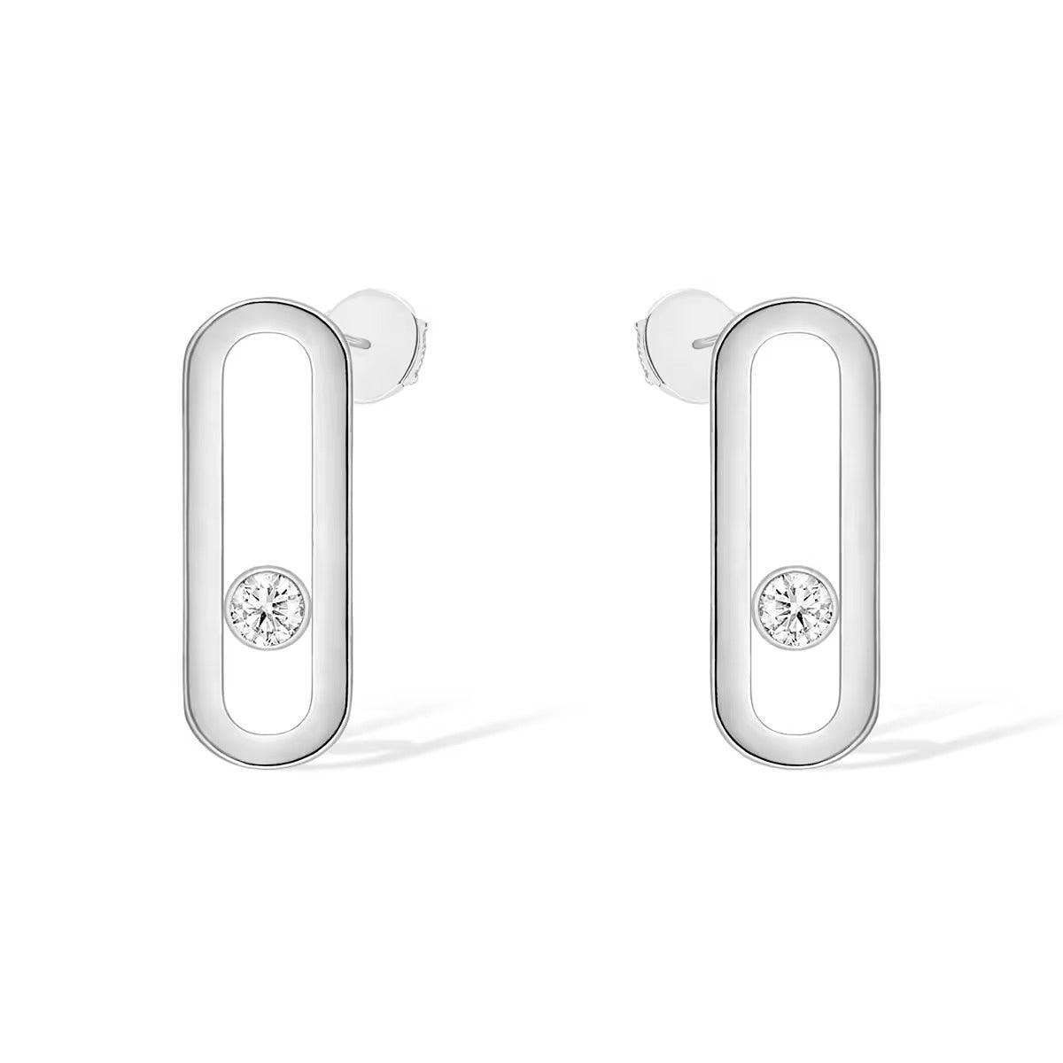 [Twinkle jewelrys]MOVE UNO SMALL 1 DIAMOND EARRINGS