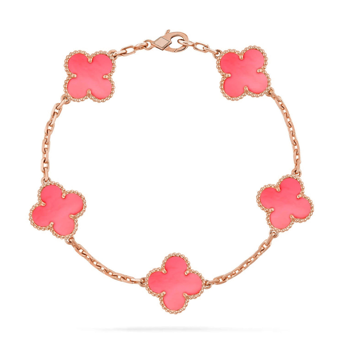 [Twinkle jewelry]New  CLOVER 5 MOTIFS  PINK MOP BRACELET COLLECTION