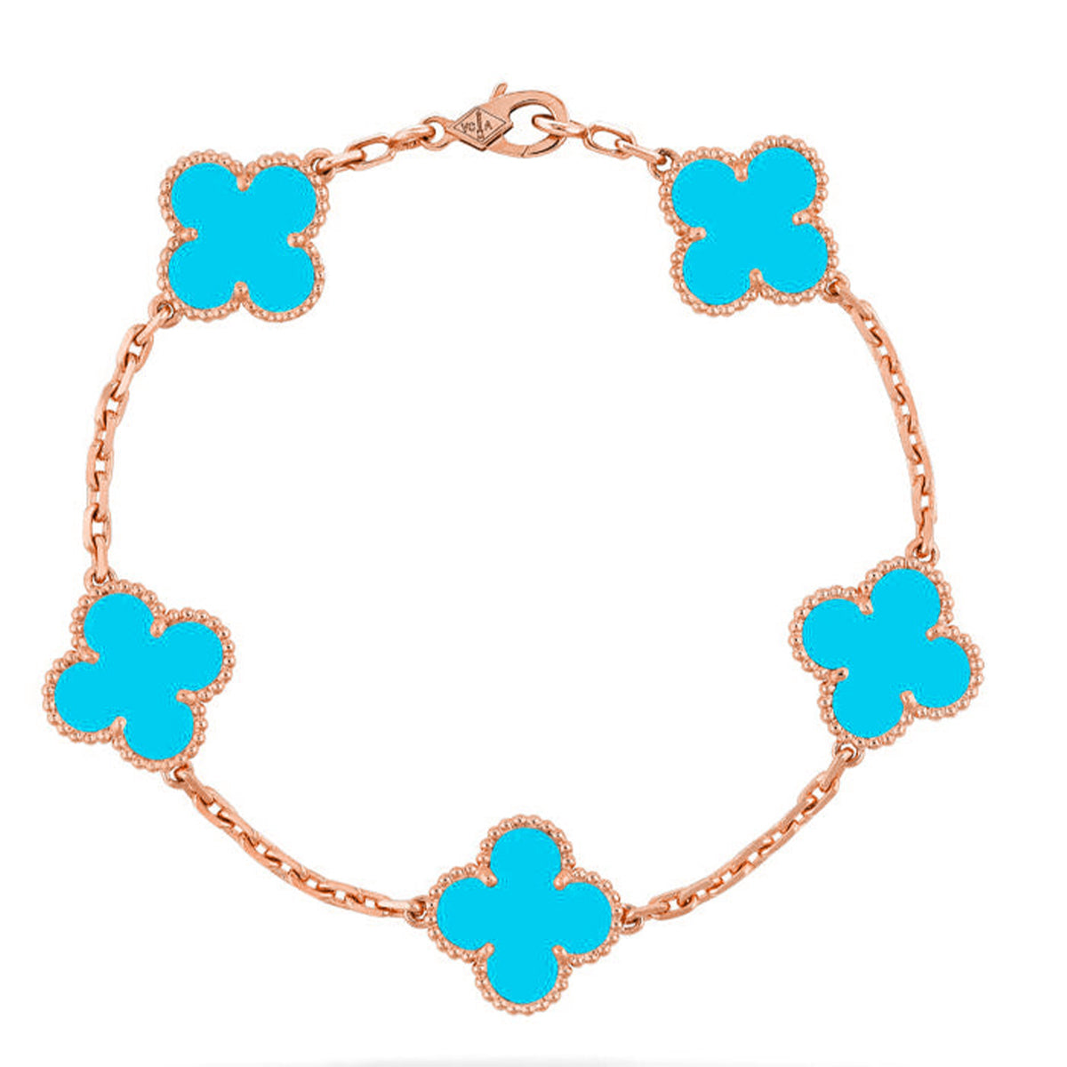[Twinkle jewelry]New  CLOVER 5 MOTIF TURQUOISE BRACELET COLLECTION