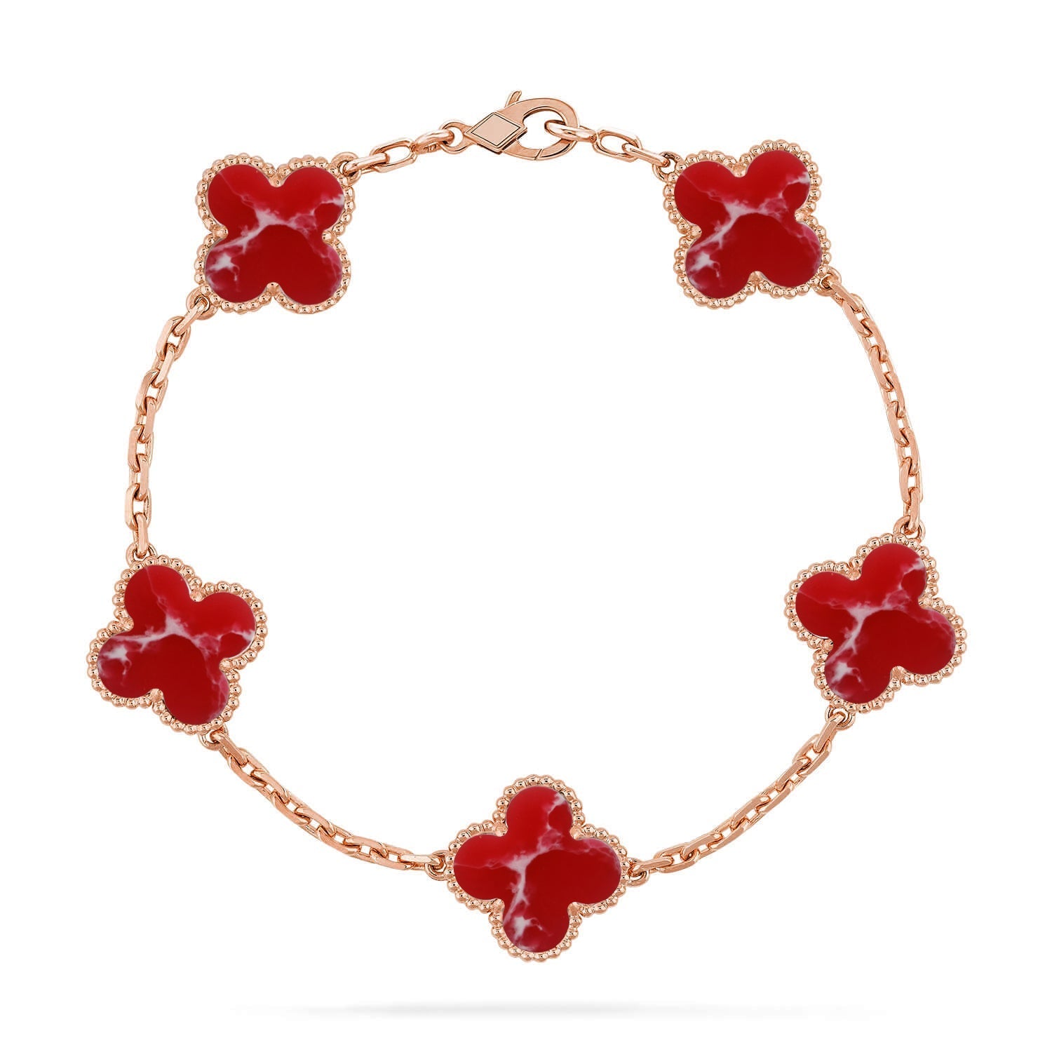 [Twinkle jewelry]New CLOVER 5 MOTIF RED PATTERN BRACELET COLLECTION